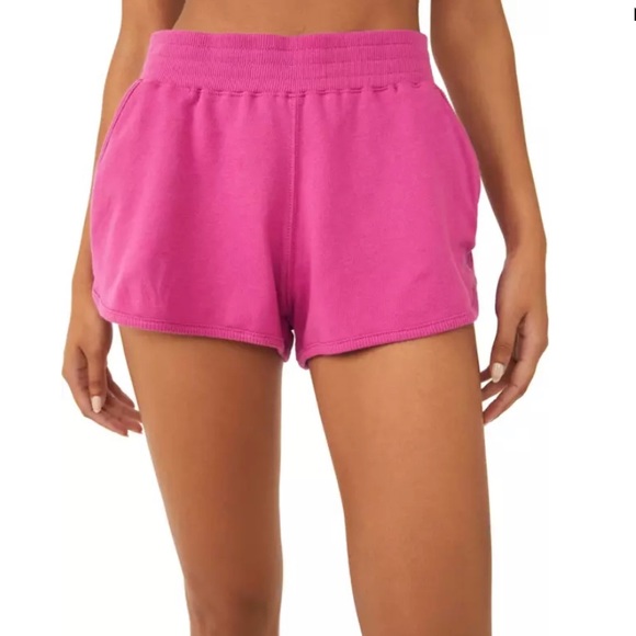 FREE PEOPLE Pink Hi Rise Shorts - Picture 2 of 8